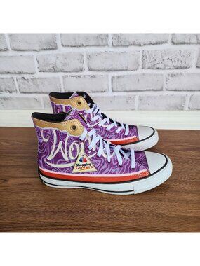 ❤️Converse Chuck Taylor Hi Willy Wonka X Sz 6 Men's shoes Sneaker Purple A08154C